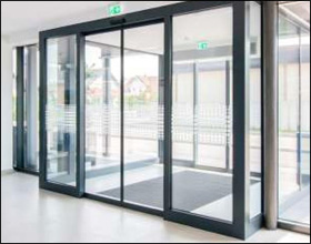 glass automatic sliding doors